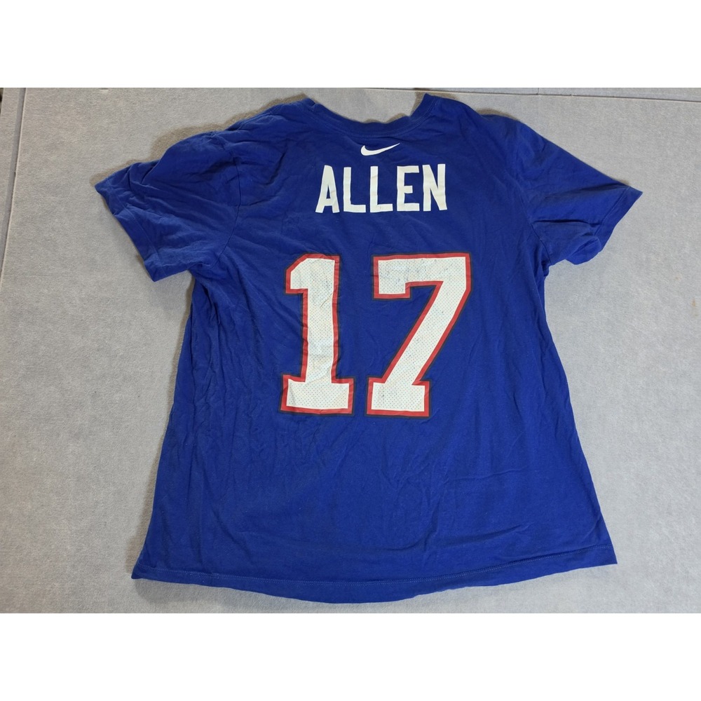 Nike Buffalo Bills Josh Allen #17 Name & Number T-Shirt -Royal Blue Youth L